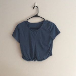 Blue Crop Top